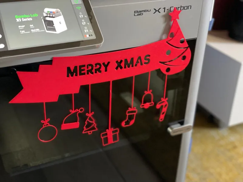 Christmas Ribbon X1c, p1s Door Decor Series