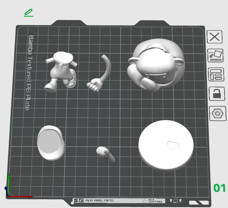 Miniatura 2 do modelo 3D 宝可梦 ns2游戏 pokopia百变怪男孩四色半分件版