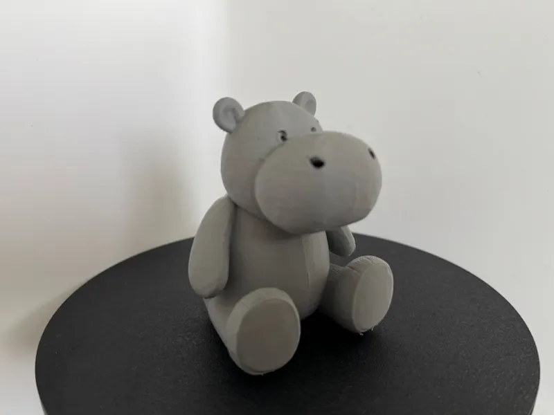 Cute Chubby Hippo Figure