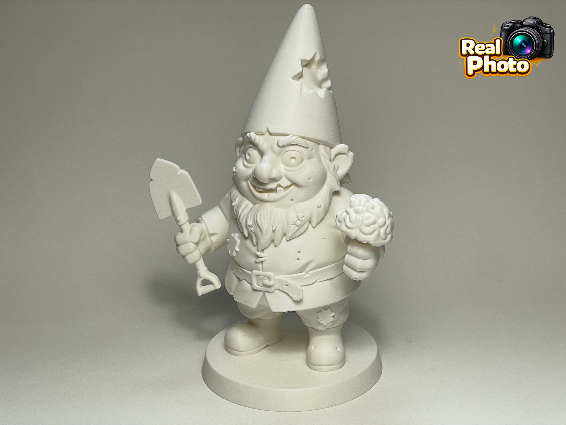 Gnarly Zombie Garden Gnome – Brain Snack Edition