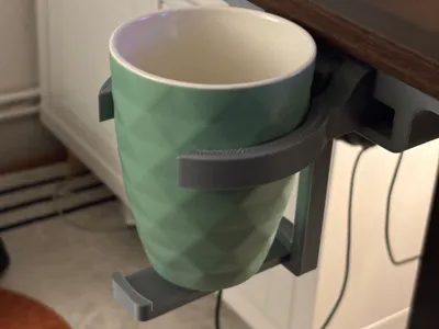 Retractable Cup Holder Desk Mount Screw Mechanism