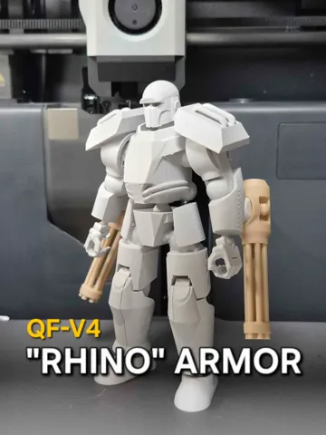 Figura decorativa: QF-V4 [RHINO] Power Armor Action Figure — vista de referencia 2