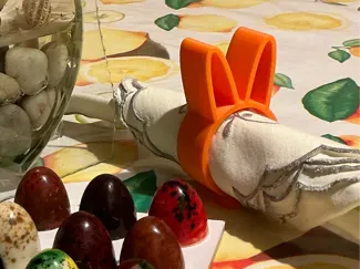 Bunny Napkin and Easter Egg Holder