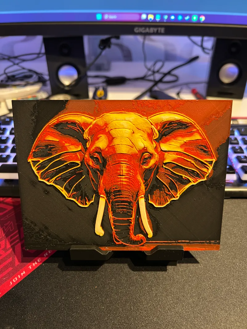 Neon Elephant - Hueforge
