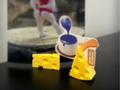 Cheese Block Photo Card Display Stand