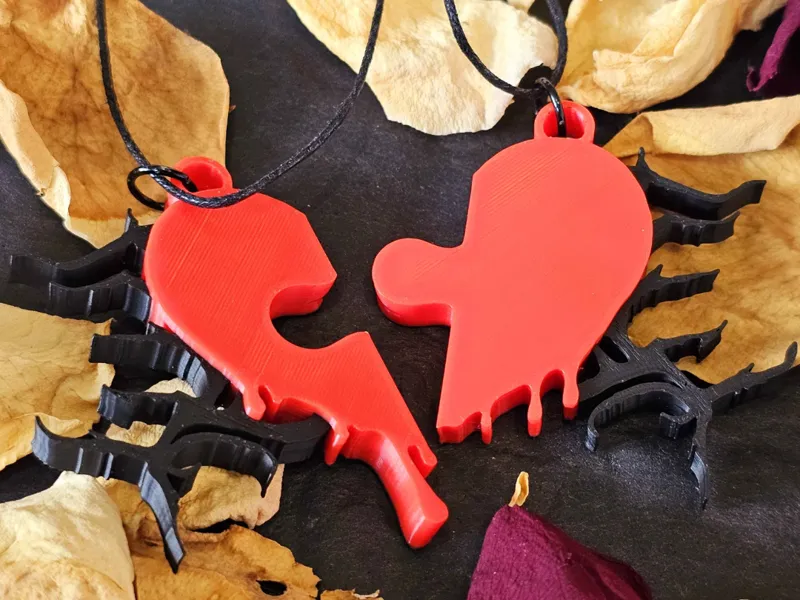 Split Lorna Heart Necklace - Couples Pendant