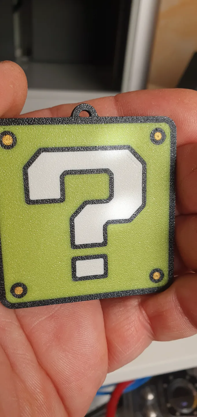 question box keychain