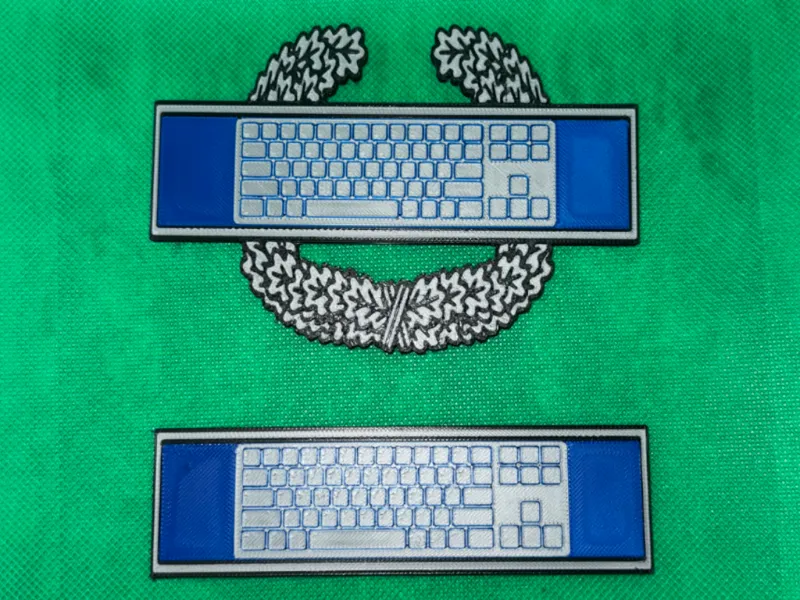 Expert and Combat Keyboard Warrior Badge gag