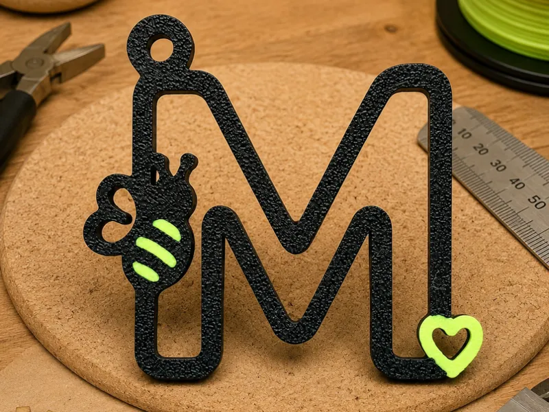 Portachiavi Lettera M Ape | MakerWorld STL |