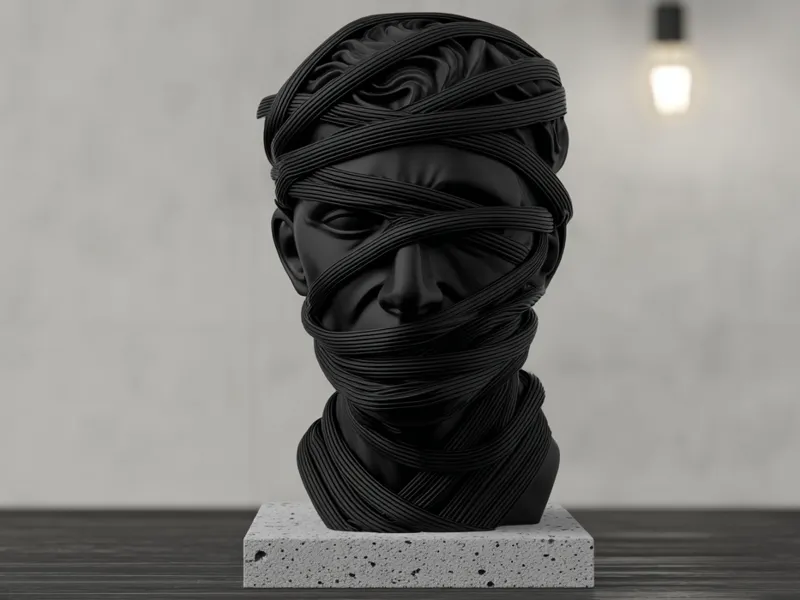 Human face in suffer