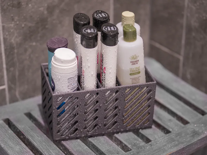 f412 Modern Shower Caddy w/ drip vents/holes