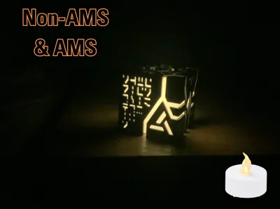 Alien Cube lamp - Tea light