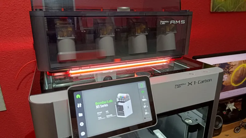 Under AMS Light System for X1/X1C/P1S