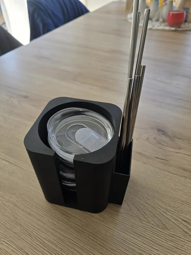Storage for tumbler lids and straws by Edare_wow MakerWorld: Download ...