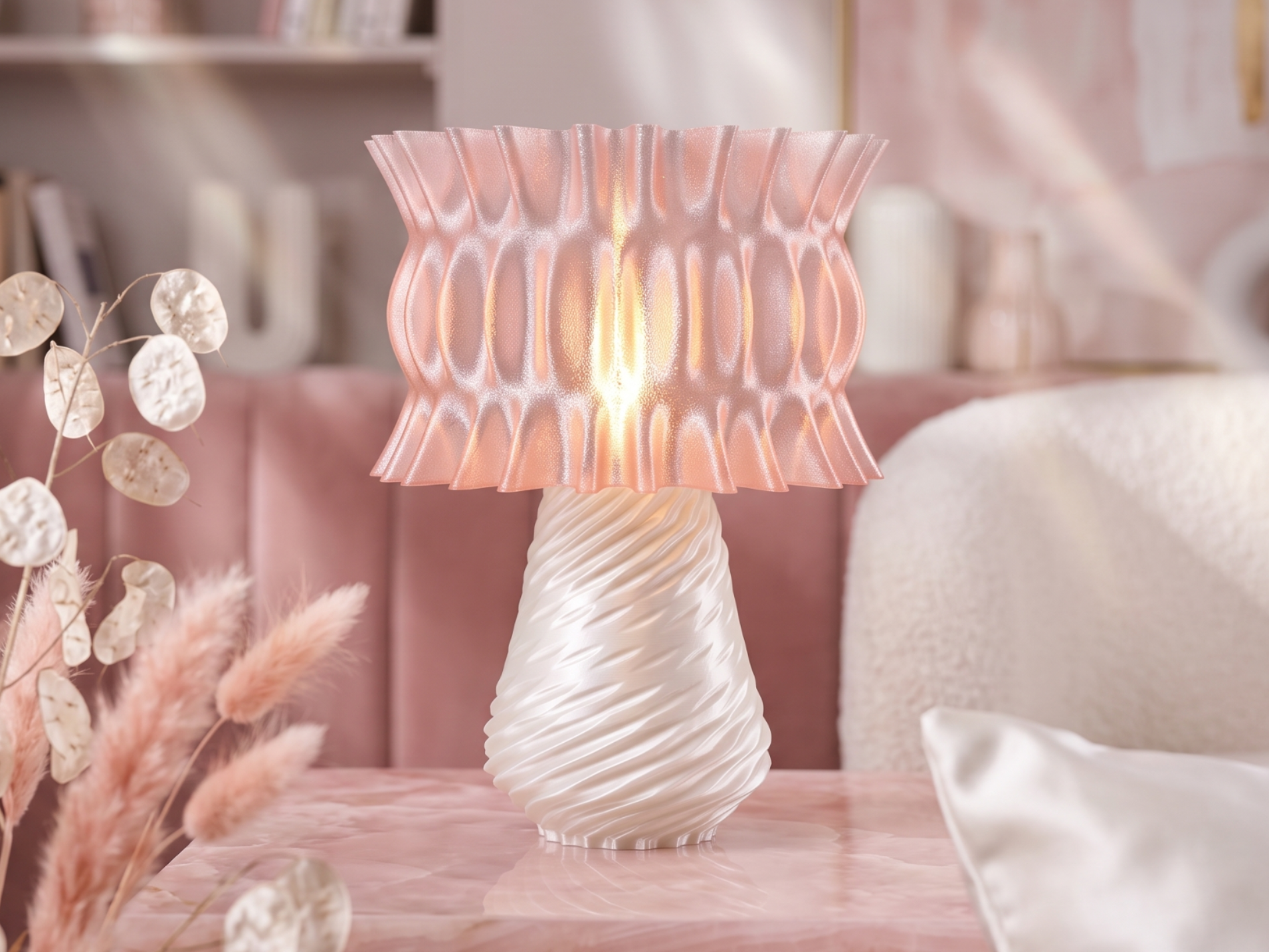 Solenne Table Lamp – Elegant Organic Ambient Lamp - 1