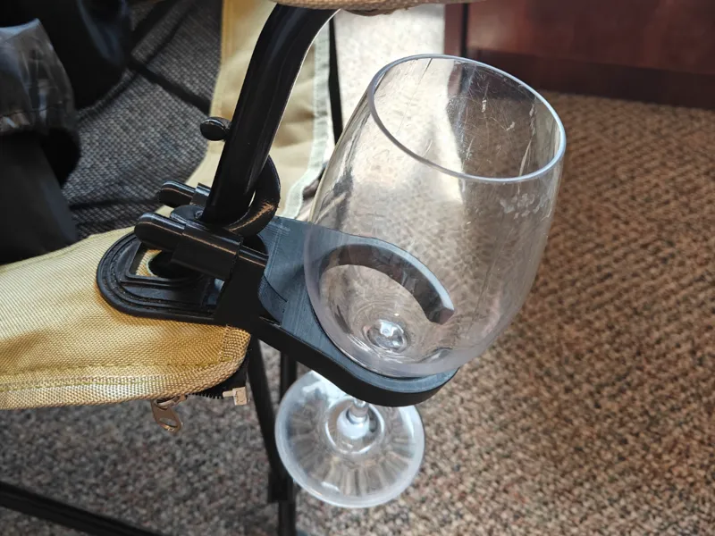 Stemmed Wine Glass holder for Camping Chair