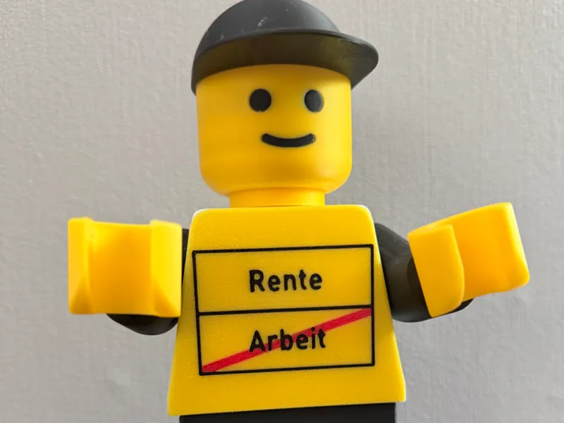 Rente Arbeit Brickman 20cm Figur