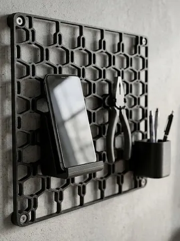 Modelo para impresión 3D: Lighter Modular Pegboard Skadis IKEA 250x250x5mm — vista de referencia 2