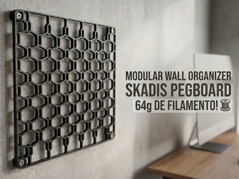 Modelo para impresión 3D: Lighter Modular Pegboard Skadis IKEA 250x250x5mm — referencia de MakerWorld