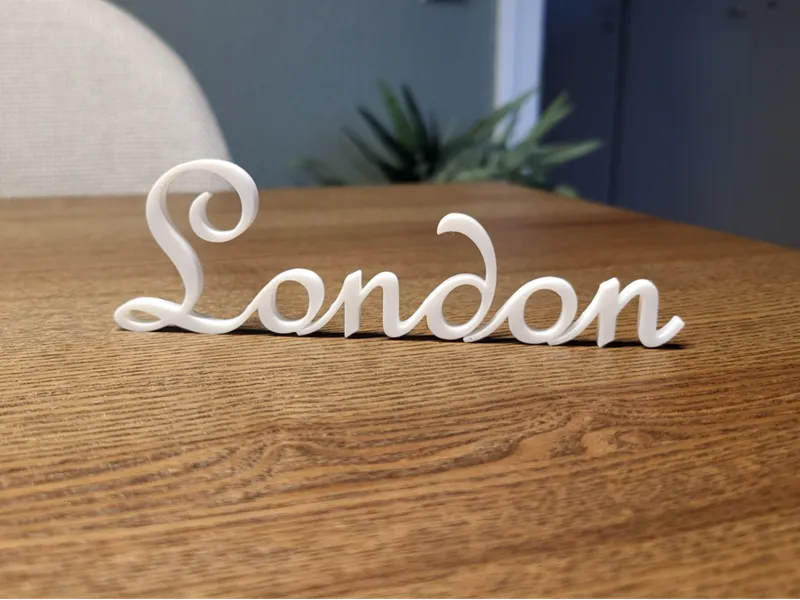 3D Printable City Name Display (London)