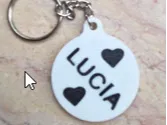 Portachiavi + TAG NFC  personalizzato e Nome Lucia