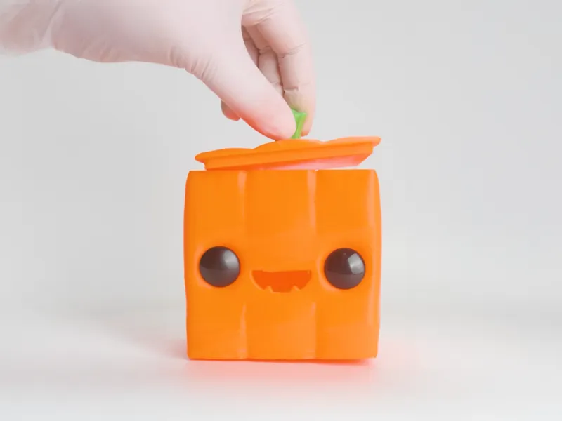Halloween Pumpkin Pixel Storage Candy Box 