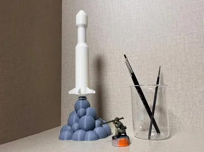Rocket Desktop Decor