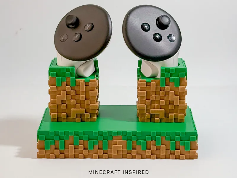 MINECRAFT inspired Stand for Quest 3 Controllers