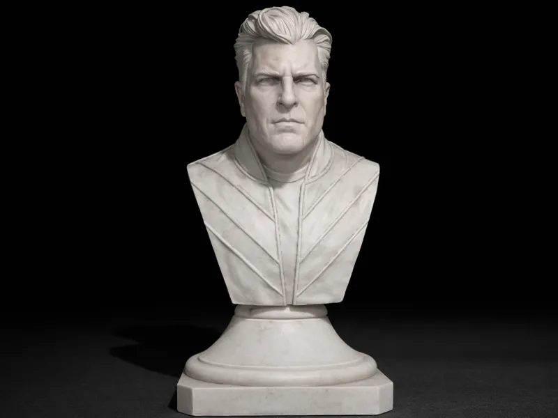 Marbled Male Bust