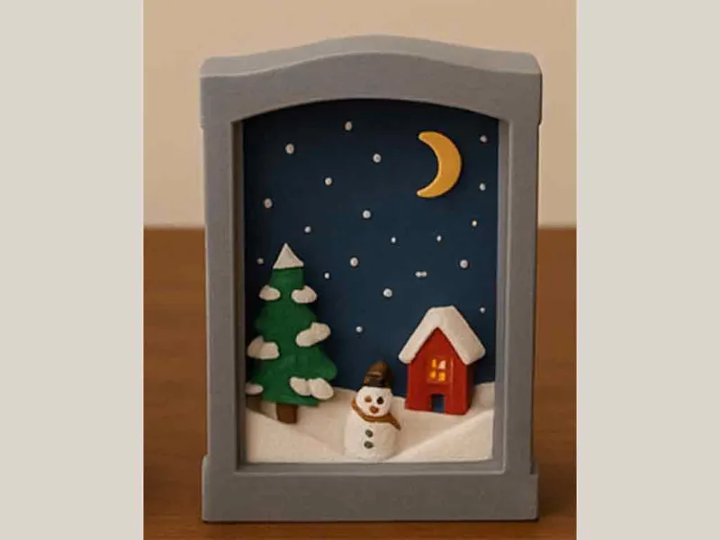 Cozy Christmas Window Frame