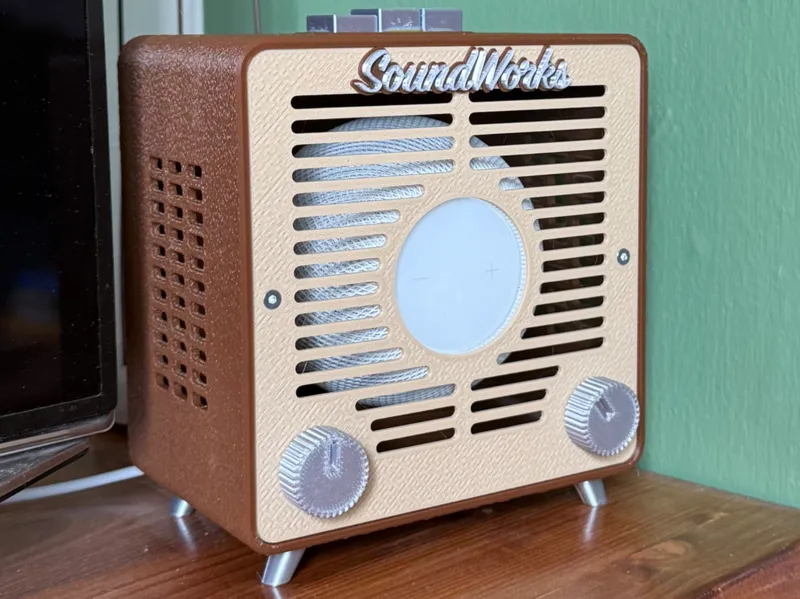 Square retro radio for Apple HomePod mini