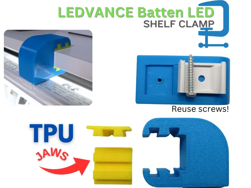 LEDVANCE LED Bar Batten Shelf Clamp