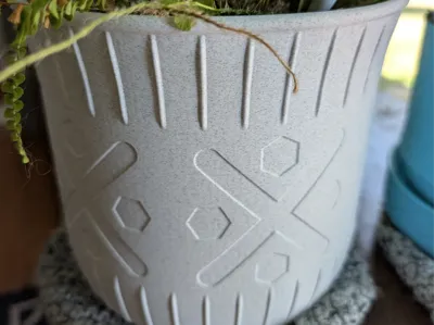 Geometric Patterned Planter - 7 inch