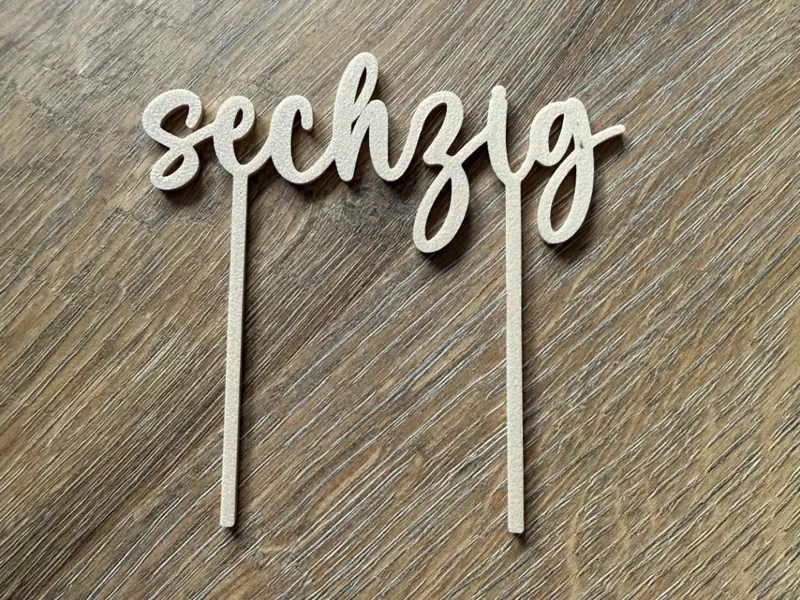 Cake topper "Sechzig" 60