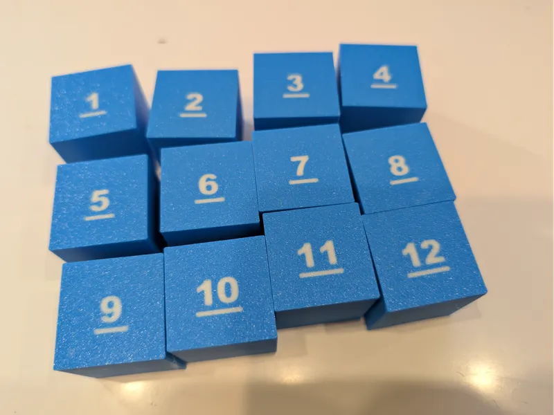 3cm Density Cubes
