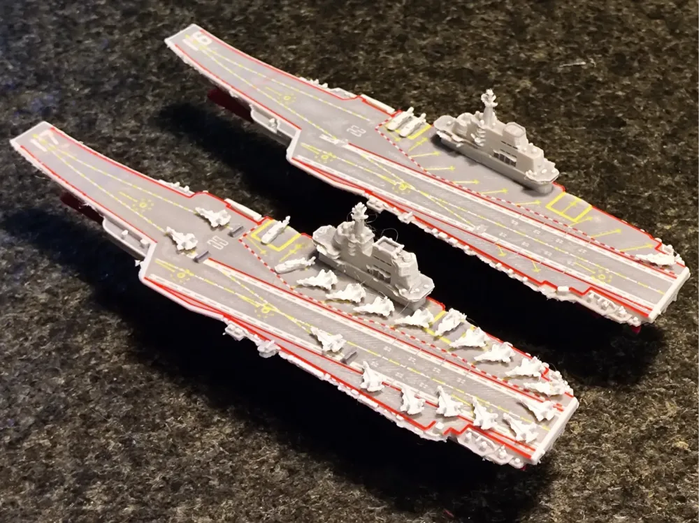 辽宁舰&山东舰1：2000 - MakerWorld 3D Model | 3Drop