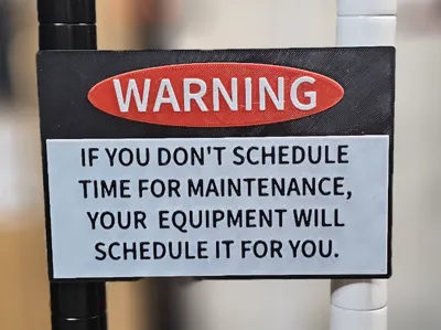 Scheduled Maintenance Warning Sign