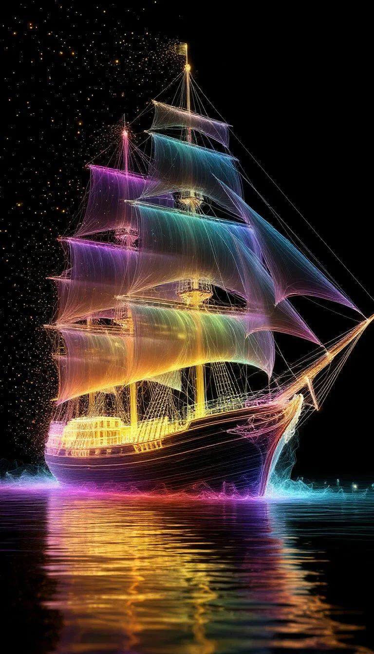 Neon Ship 3 - Free 3D Print Model - MakerWorld