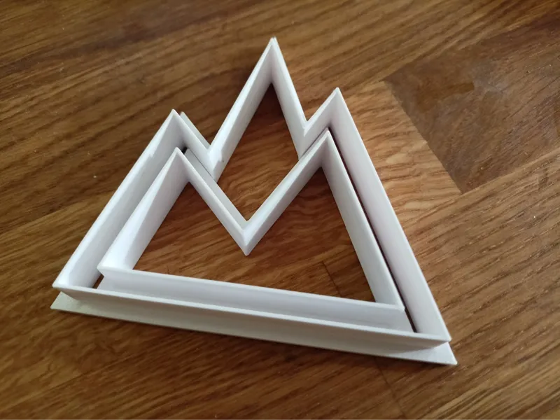 Cookie Cutter for stacked mountain range cookies