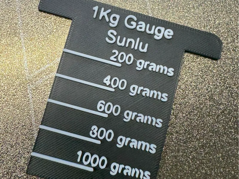 Sunlu 1Kg filament gauge 