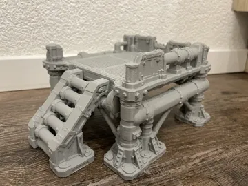 Escenografía en miniatura: Industrial Pipe Platform – Erhöhte Rohrplattform — vista de referencia 3