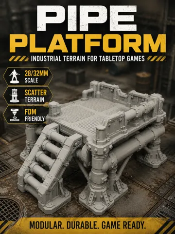 Escenografía en miniatura: Industrial Pipe Platform – Erhöhte Rohrplattform — vista de referencia 2