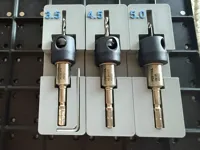 3.5 mm with hex wrench, 4.5 mm, and 5 mm versions