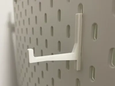 IKEA SKADIS pegboard hooks, perfectly aligned with hole spacing, reinforced structure, no wobbling, 5 lengths