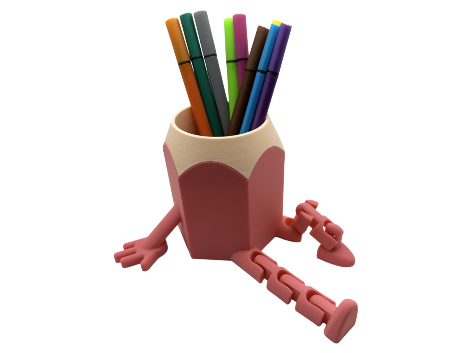 Pen / Pencil Pot Buddy With Articulated Legs