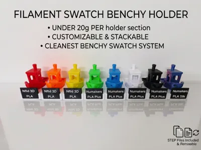 Filament Swatch Benchy Holder