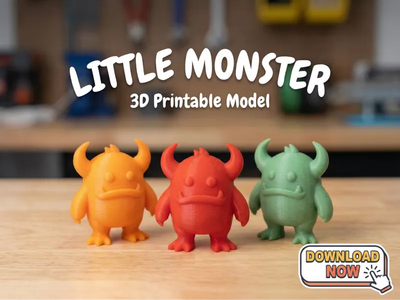 Cute Little Monster  Easy Print Fidget Figure