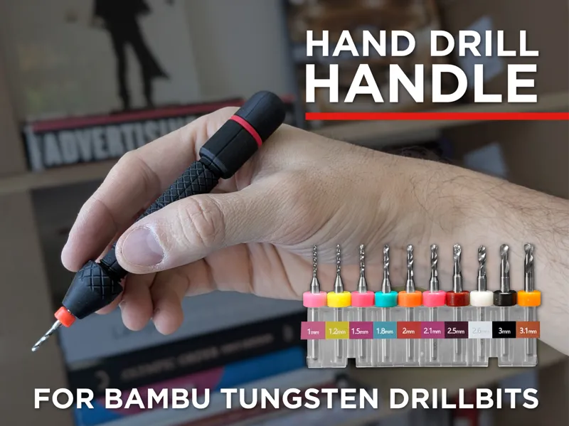 Drill Bit Handle for Bambu Tungsten Set