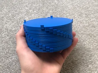 Stackable spiral coasters
