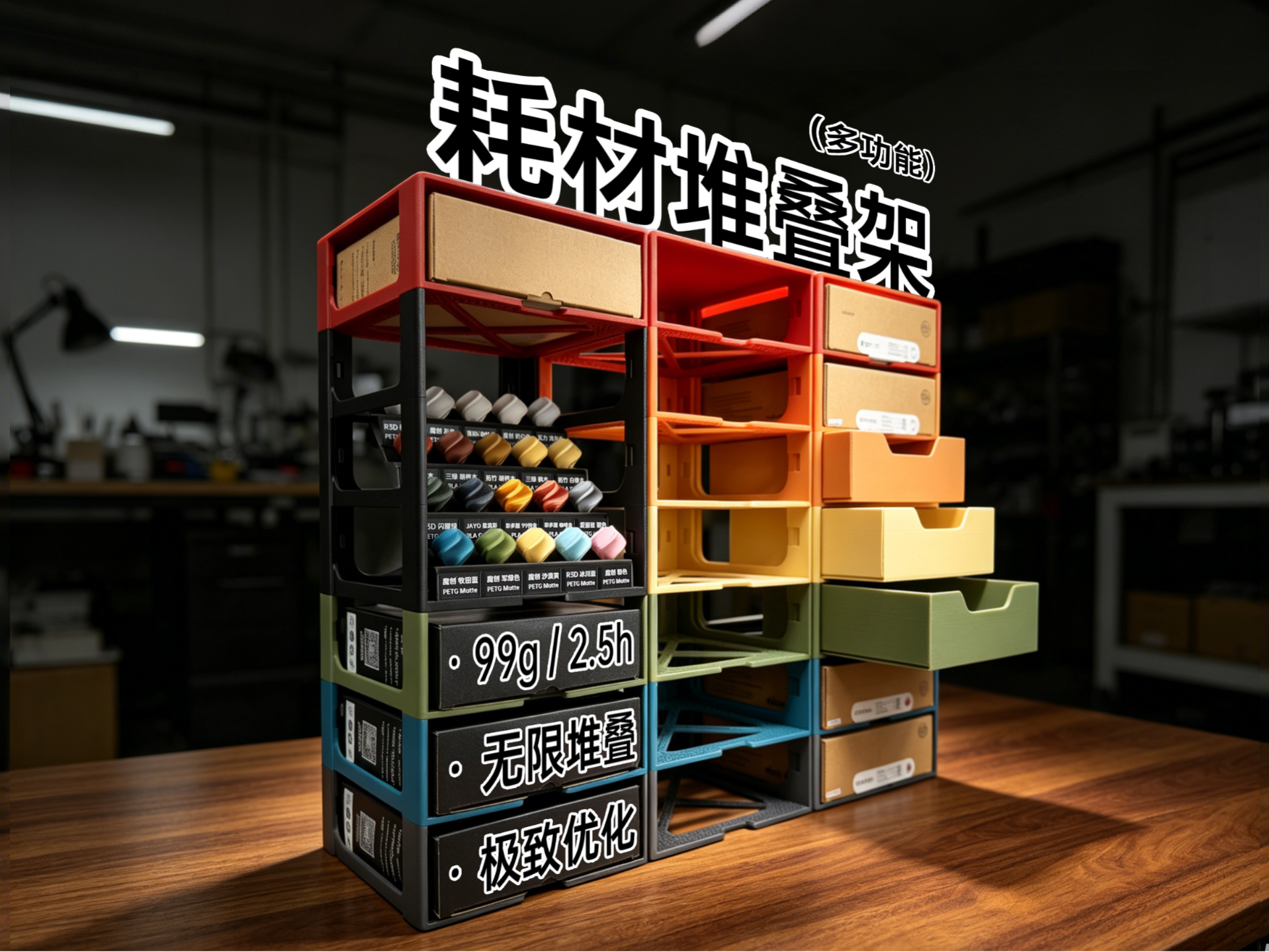 耗材收纳/堆叠架 | 拒绝无效冗余结构